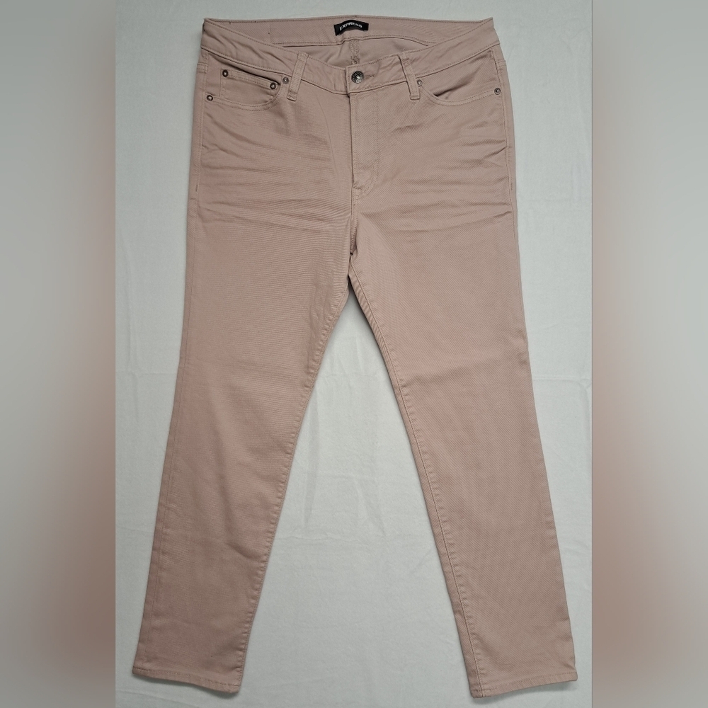 Express Skinny Jeans 34 X 30 Zipper Fly Five Pocket Pale Blush Color